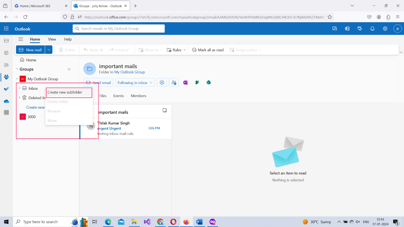 Image shows how you can get a detailed view of the configured Outlook meeting by clicking the expand icon in the calendar app. 