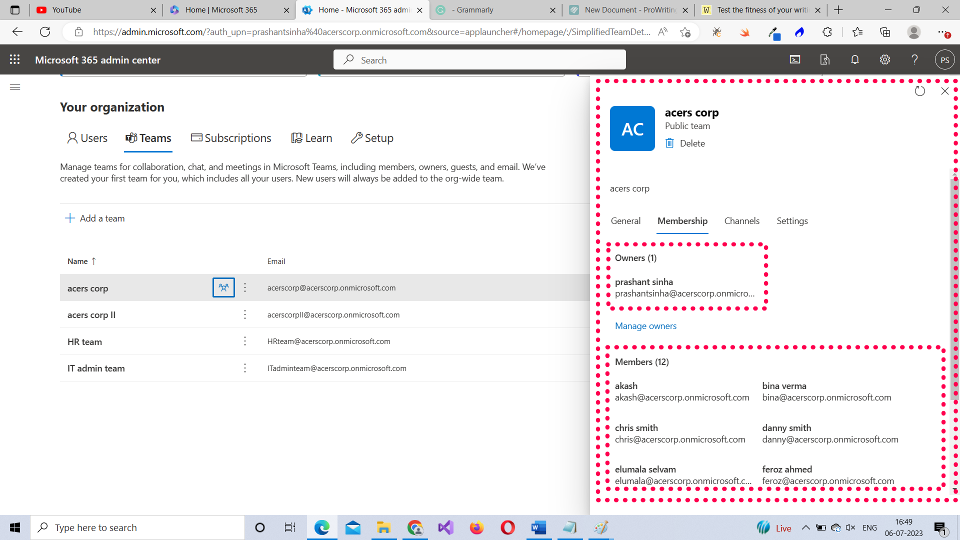 Creating Microsoft Team from Microsoft 365 Admin Home Page   