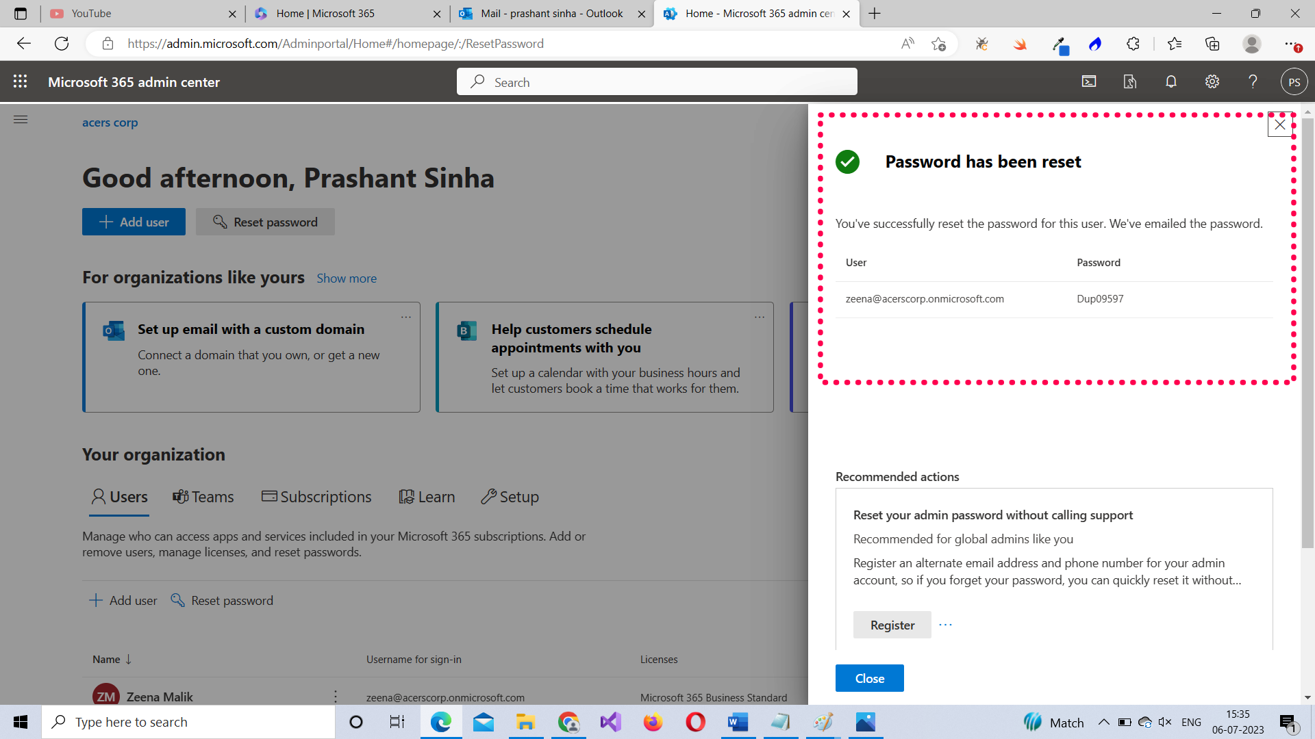 Viewing the default Microsoft Team created for your organization by Microsoft 365  