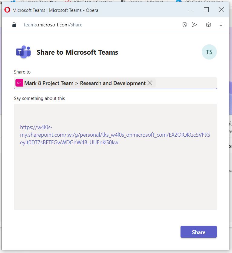 Sharing Microsoft 365 files with your Microsoft Team 