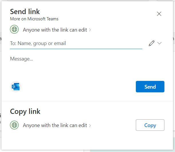 Sharing Microsoft 365 files as links 