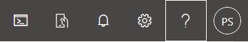 The utility icons in the Microsoft 365 admin home page  