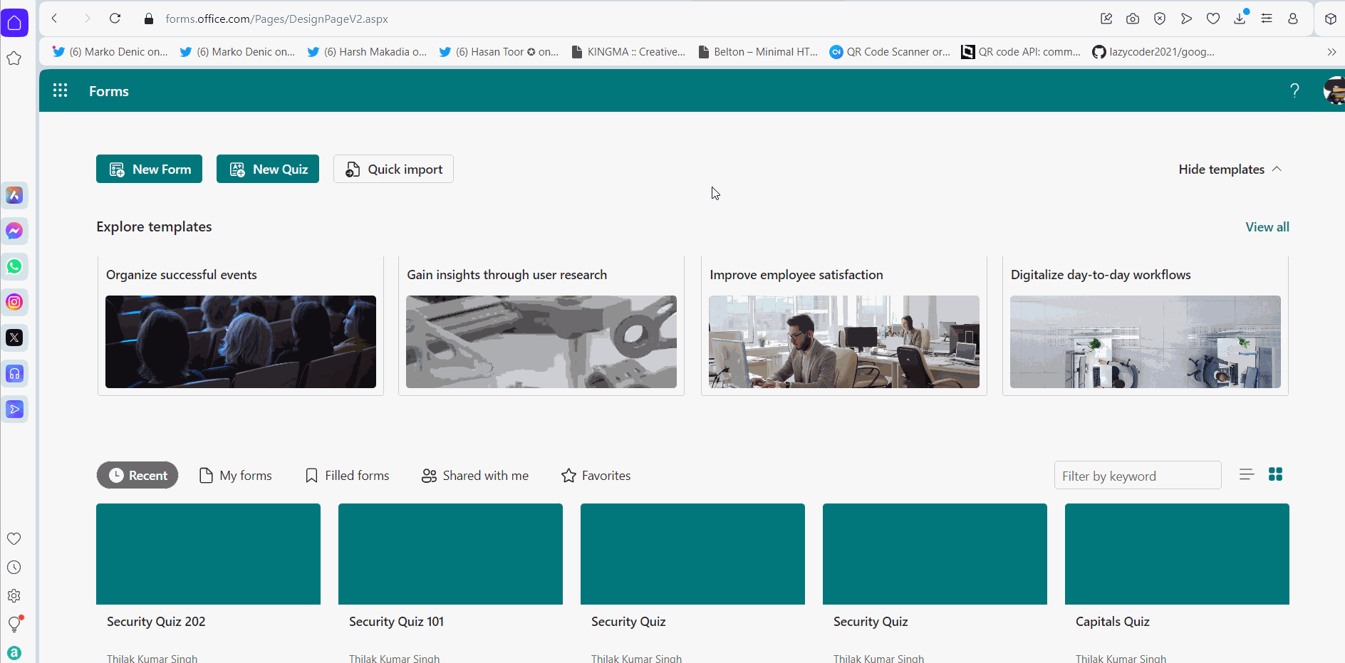 Image shows how to import form data. 