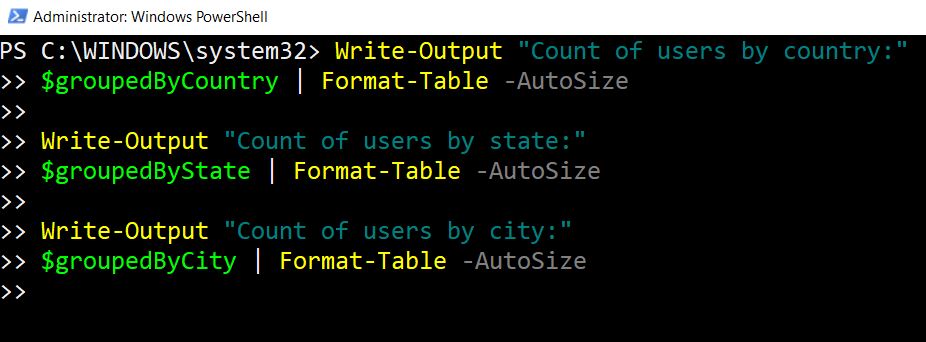 Use Write-Output PowerShell cmdlet to display script output.
